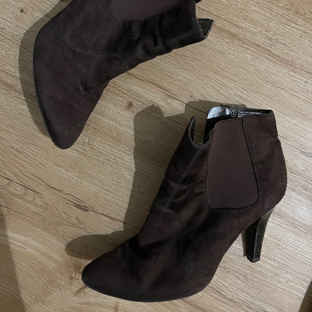brown suede ankle boots